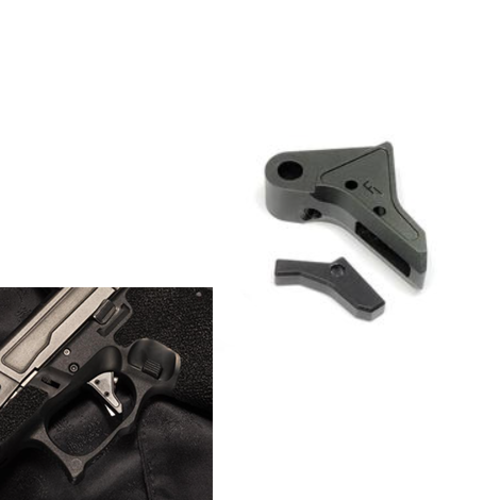 Bomber FI-style CNC Aluminum Trigger for Marui / WE / VFC Airsoft G17/22/34 GBB series - Black