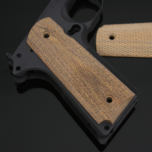 CORE Airsoft Wood Checkered Grip for WE/KJ/TM 1911 and MEU Pistol