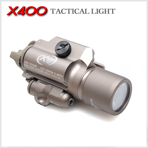 [레플리카] X-Fire X400 /w Laser 택티컬 라이트- TAN (정품배터리사은품)