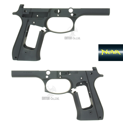 Beretta M92FS (Italy ver) Slide+M92FS Old Style Frame Set for Marui M9A1-Aluminum Black