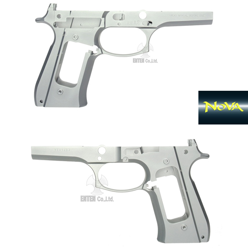 Beretta M92 Elite II Slide&amp; M92FS New Style Frame  for Marui M9A1-Aluminum Matt Silver