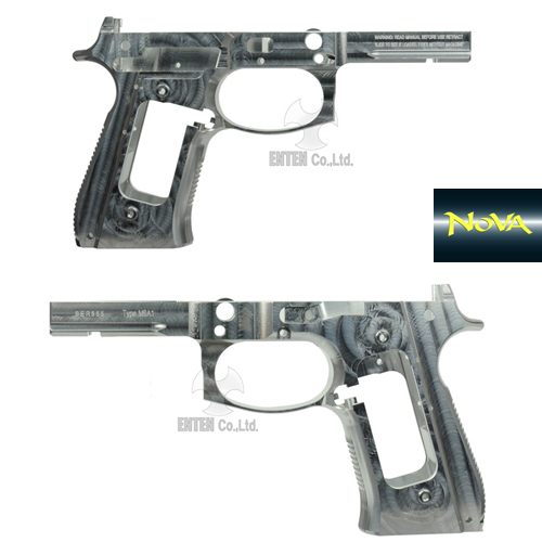 Beretta M92 Elite II Slide&amp;M92FS New Style Frame  for Marui M9A1-Aluminum Naked Silver