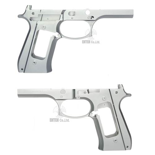 Beretta M92FS INOX Slide+Old Style Frame Set for Marui M9A1-Aluminum Silver