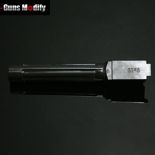 GunsModify S-Style KKM Steel Outer Barrel for Marui G17 Gas Blowback Pistol ( Black / Fluted ) 
