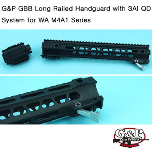 G&amp;P GBB Long Railed Handguard with SAI QD System for WA M4A1 Series