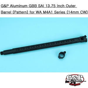 G&amp;P Aluminum GBB SAI 13.75 Inch Outer Barrel (Pattern) for WA M4A1 Series (14mm CW)
