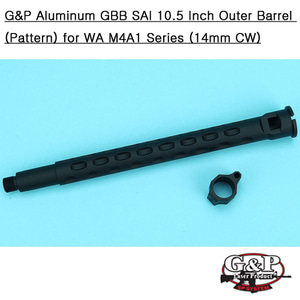 G&amp;P Aluminum GBB SAI 10.5 Inch Outer Barrel (Pattern) for WA M4A1 Series (14mm CW)