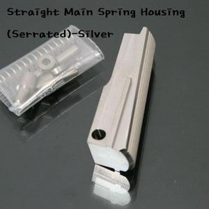 Straight Main Spring Housing (Serrated)-Silver