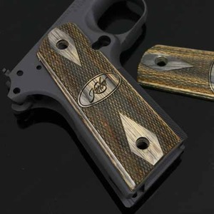 Kimber 1911 Diamond Checker Wood Grip(Magwell Type)