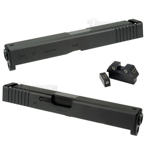  Slide &amp;Trijcon GL-01 Set for Marui G17 -Aluminum Black