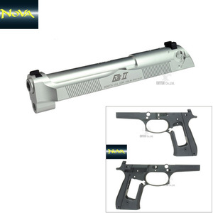 Beretta M92 Elite II Slide&amp; M92FS New Style Frame  for Marui M9A1-black