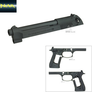 Beretta M9 Slide Set+ M9 Frame Set for Marui M9A1 -Aluminum Black