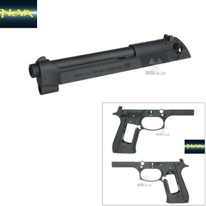 Beretta M92FS (USA Ver.) Slide + M92FS Old Style Frame Set for Marui M9A1-Aluminum Black