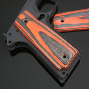CORE Airsoft Orange Thick Smooth Wood Grip for WE/KJ/TM 1911 and MEU Pistol