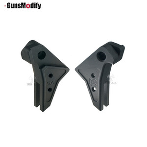 GunsModify S-Style Flat Aluminum Adjustable Trigger for Maru G-Seires Gas BlowBack Pistol( Black )