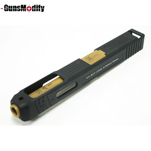 GunsModify S-Style G34 Slide Set for Marui G17 Gas BlowBack Pistol ( Black ) 
