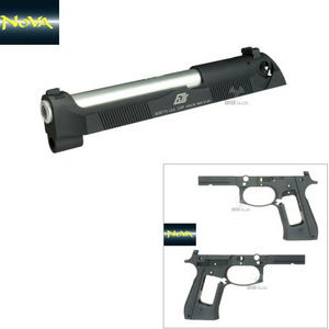 Beretta M92 Elite Slide&amp;M9A1 Style Frame for Marui M9A1-Aluminum Black