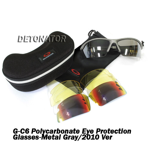 G-C6 Polycarbonate Eye Protection Glasses-Metal Gray/2010 Ver.
