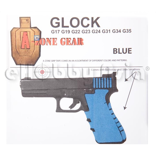 A-Zone Solid Gear Grip Tape for Glock Pistol (Blue)
