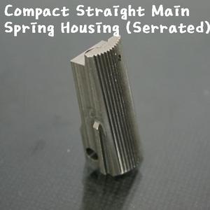 WA Compact Straight Main Spring Housing (Serrated)-silver