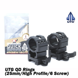 UTG QD Rings (25mm/High Profile/6 Screw)