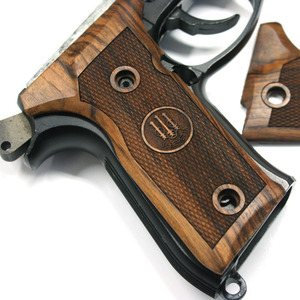 Beretta Stoeger 8045 Cougar Fine Walnut Pistol Grips TRIDENT Logos FULLSIZE-ONLY 