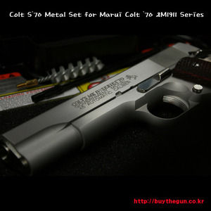 (입고)Colt S&#039;70 Slide &amp; Frame Set for Marui MEU -silver