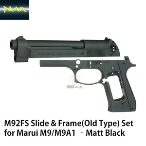 M92FS (Old Type Frame) Slide &amp; Frame Setfor Marui M9/M9A1 &amp;#8211;Matt Black
