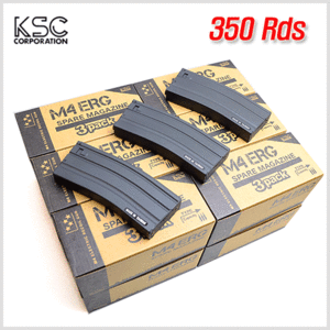                [입고!] KSC M4 ERG Magazine Box Set ( 3pcs ) - 350 rds   